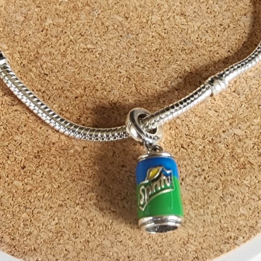 Sterling silver sprite can dangle charm